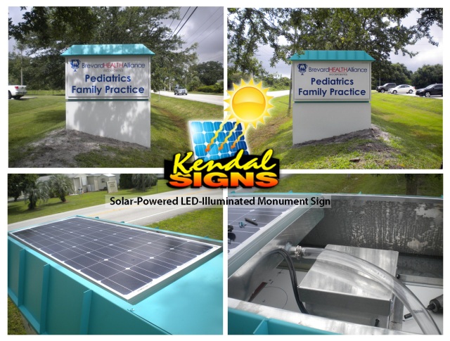 Kendal Signs Solar Powered Monument Sign